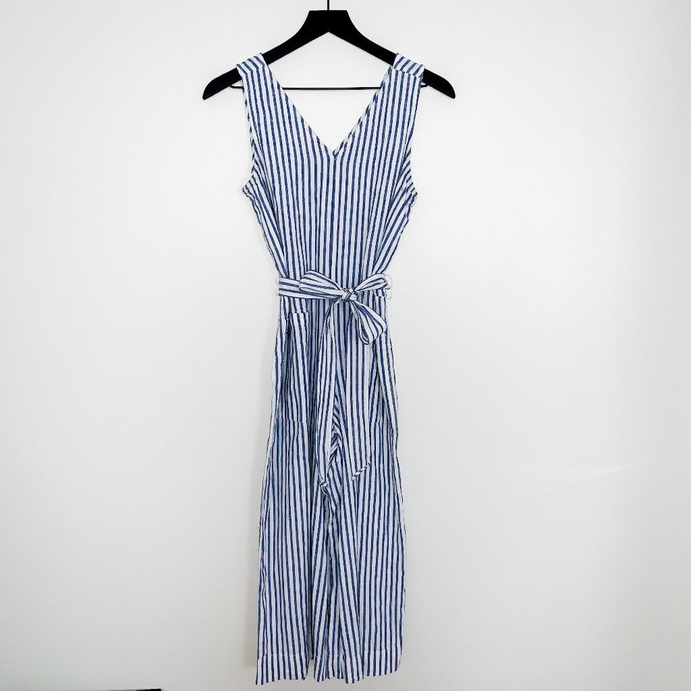 Striped Linen Jumpsuit